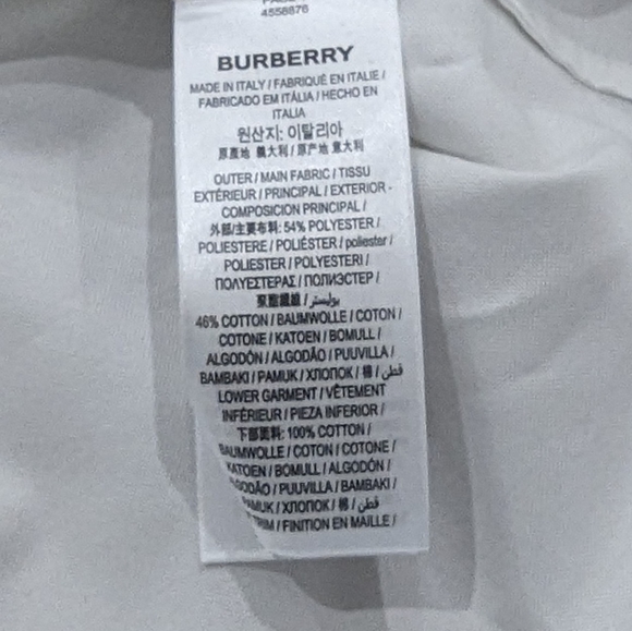 Mens Burberry Iconic Striped Print Button Up Sport Shirt White Large - Picture 7 of 11